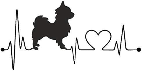 Herzschlag Mini Spitz Hund Hundeliebe Autoaufkleber Pegatina Promotion Aufkleber Sticker Decals