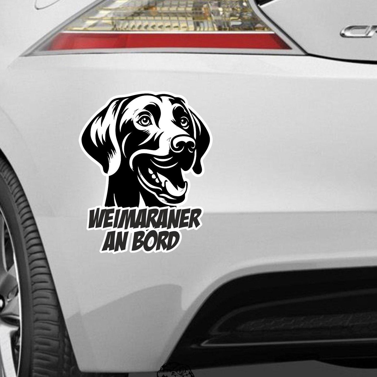 On Board an Bord Weimaraner Hund Aufkleber Auto Wohnmobil Laptop Wandtattoo Sticker Farbe&Gr  e w hlbar