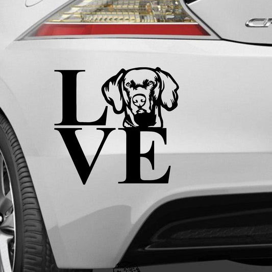 Herz f r Weimaraner Hund Aufkleber Auto Wohnmobil Laptop Wandtattoo Sticker Farbe&Gr  e w hlbar