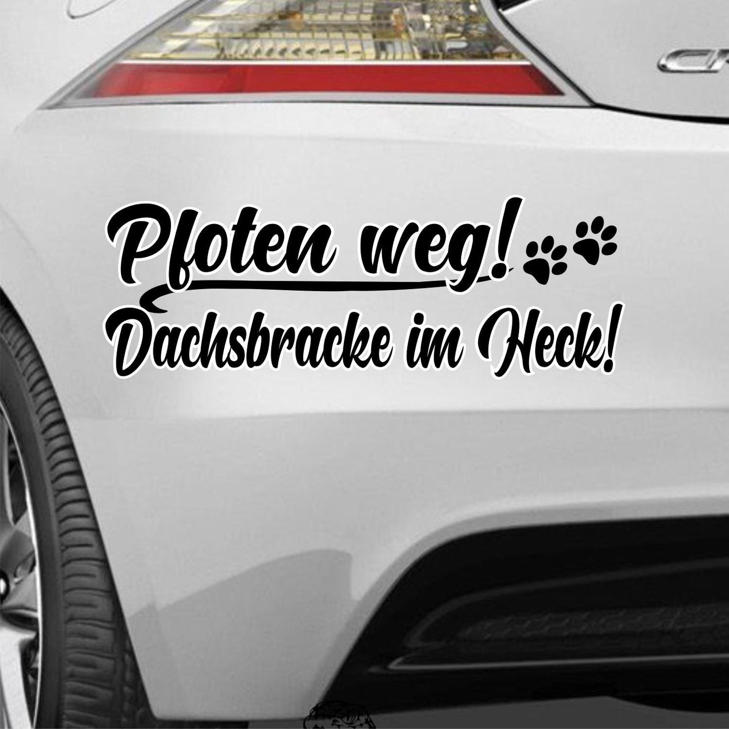 Pfoten weg Alpenl ndische Alpine Dachsbracke im Heck ab Bord Hund Aufkleber Auto Wohnmobil Laptop Wandtattoo Sticker Farbe&Gr  e w hlbar