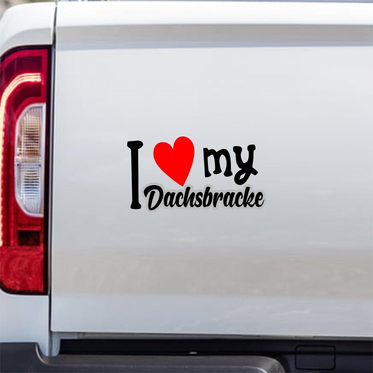 I LOVE MY Alpenländische Alpine Dachsbracke Pembroke Cardigan Sticker Aufkleber Auto Wohnmobil Laptop Sticker Farbe & Größe wählbar