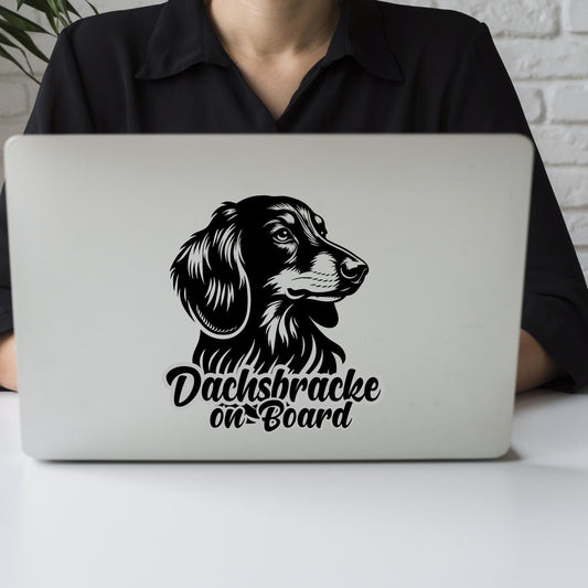 Hunde Wunschtext Alpenl ndische Alpine Dachsbracke on Board Bord Sticker Aufkleber Auto Wohnmobil Laptop Sticker